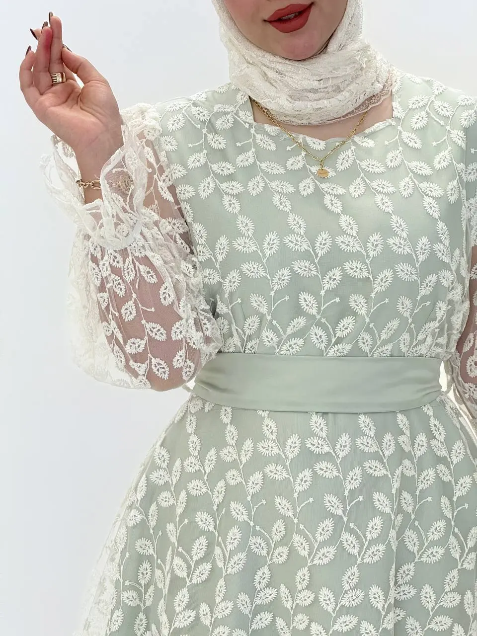 3527- پیراهن مزونی نیلی